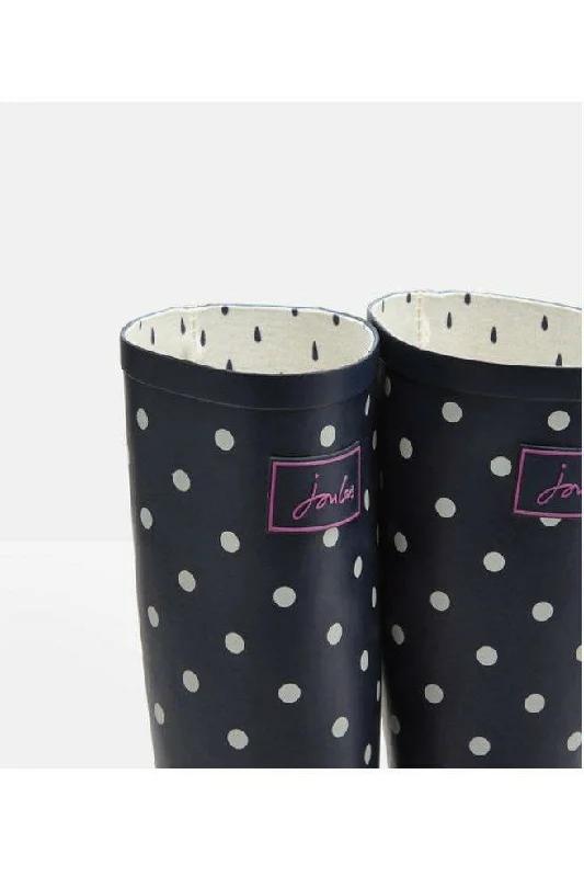 Roll up Rain Boot - Navy Spot