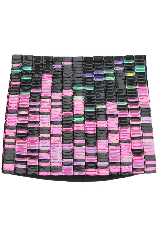 rue mini skirt with 247WCS87H111 BLACK/FUCSIA/GREEN/BLUE