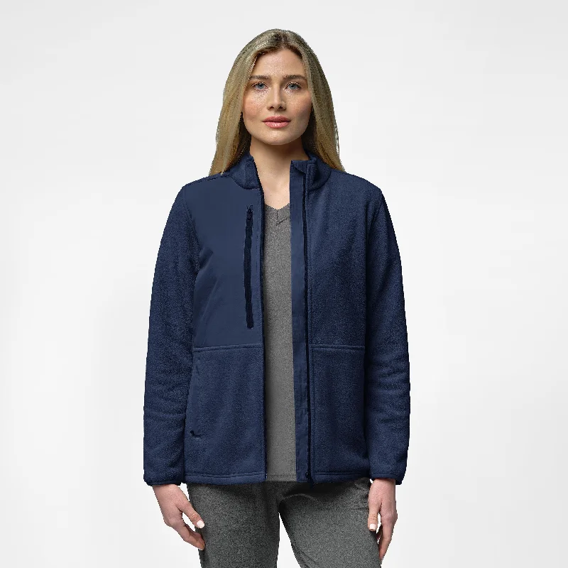 Slate Women's Micro Fleece Zip Jacket - Navy