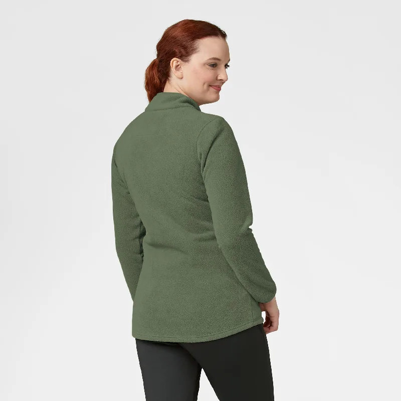 Slate Women's Micro Fleece Zip Jacket - Olive