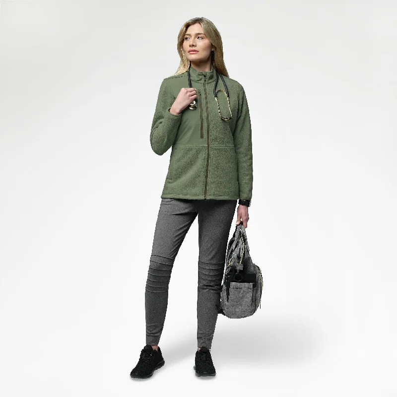 Slate Women's Micro Fleece Zip Jacket - Olive