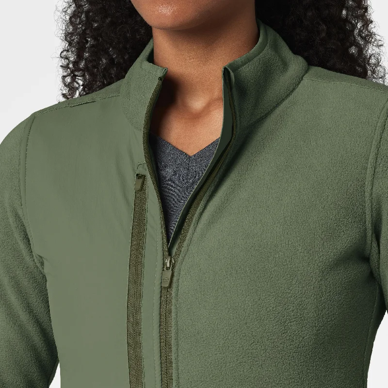 Slate Women's Micro Fleece Zip Jacket - Olive