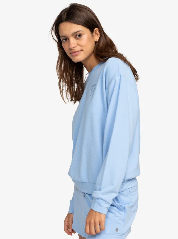 Surfing By Moonlight Crew Neck Sweatshirt - Bel Air Blue