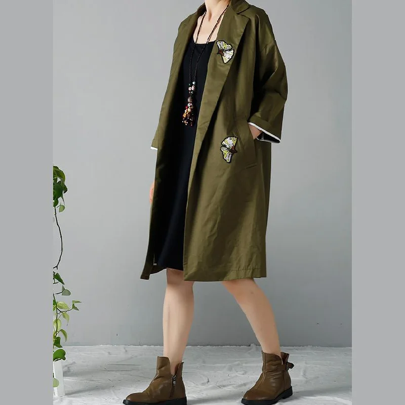 Tea green plus size coats long cardigans