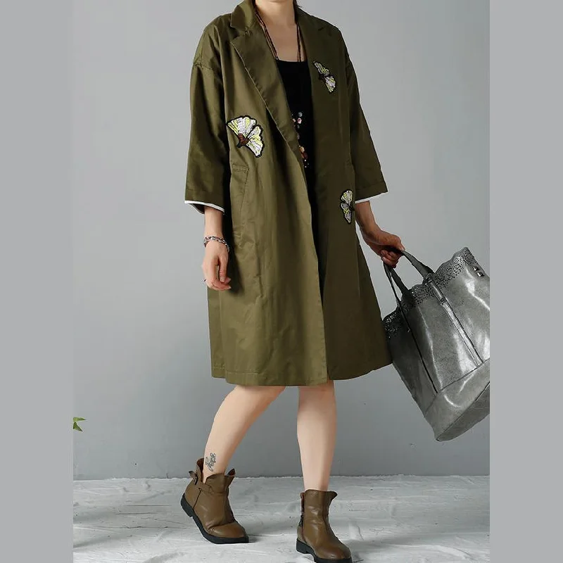 Tea green plus size coats long cardigans