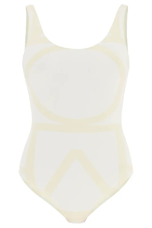 Toteme one piece monogram swimsuit 213 842 795 SAND MONOGRAM