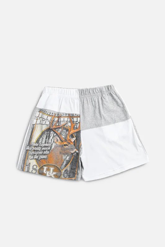 Unisex Rework Kentucky University Patchwork Tee Shorts - M