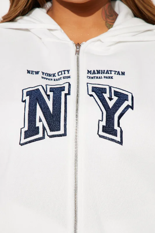 Upper East Side New York Hoodie - White