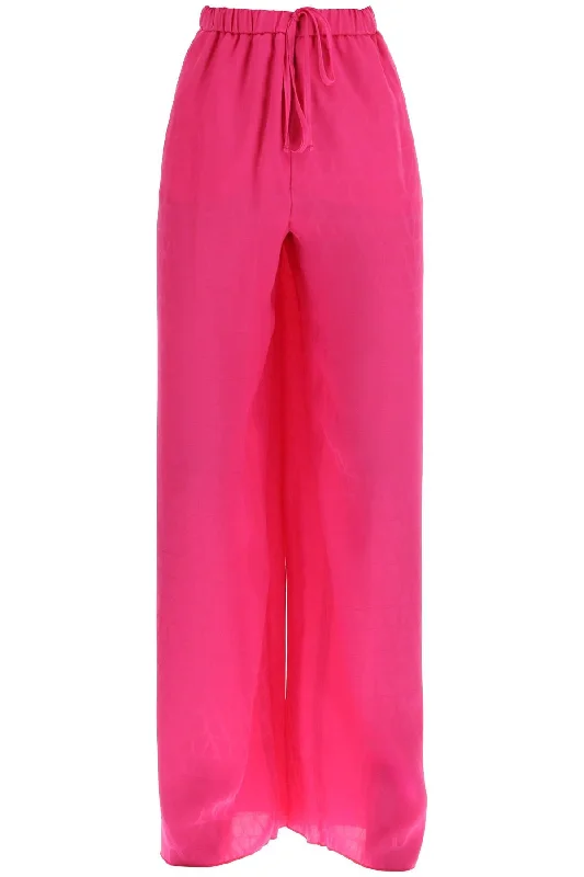 Valentino garavani toile iconographe palazzo pants in silk jacquard 3B3RB4557TK PINK PP