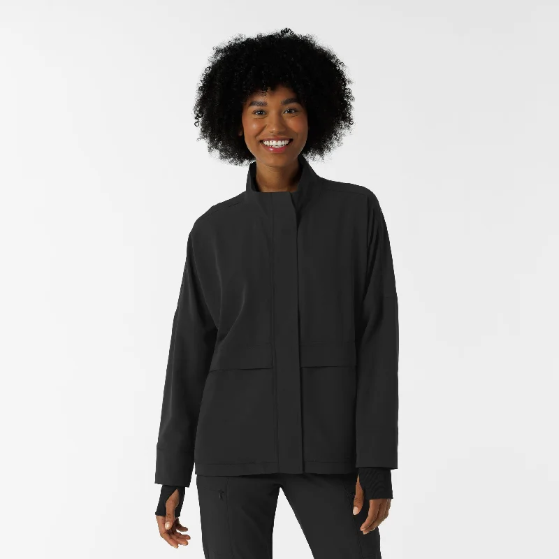 Women's Germs Happen Packable Scrub Jacket - Black