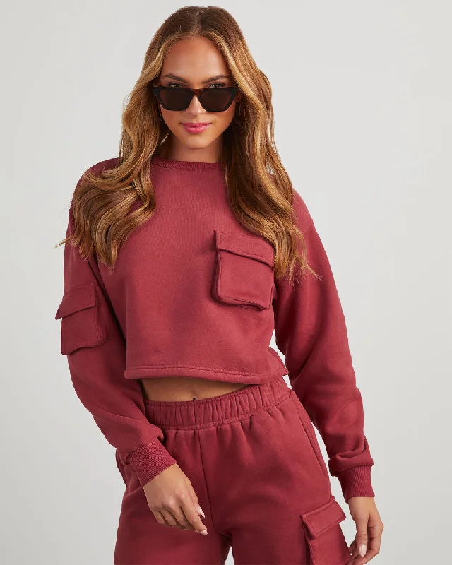 Zola Cropped Cargo Sweatshirt