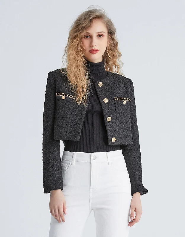 Patch Pocket Tweed Jacket