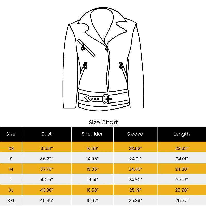 Women’s Black Biker Genuine Sheepskin Lapel Studded Collar Celebrity Style Sporty Café Racer Slim Fit Leather Jacket